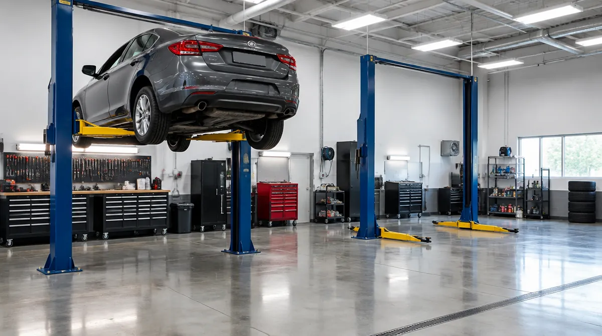 Repair shop interior